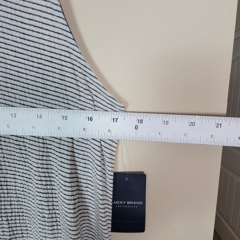 Lucky Brand Eliza Stripe Belted Maxi Dress Sz Small - Picture 9 of 12